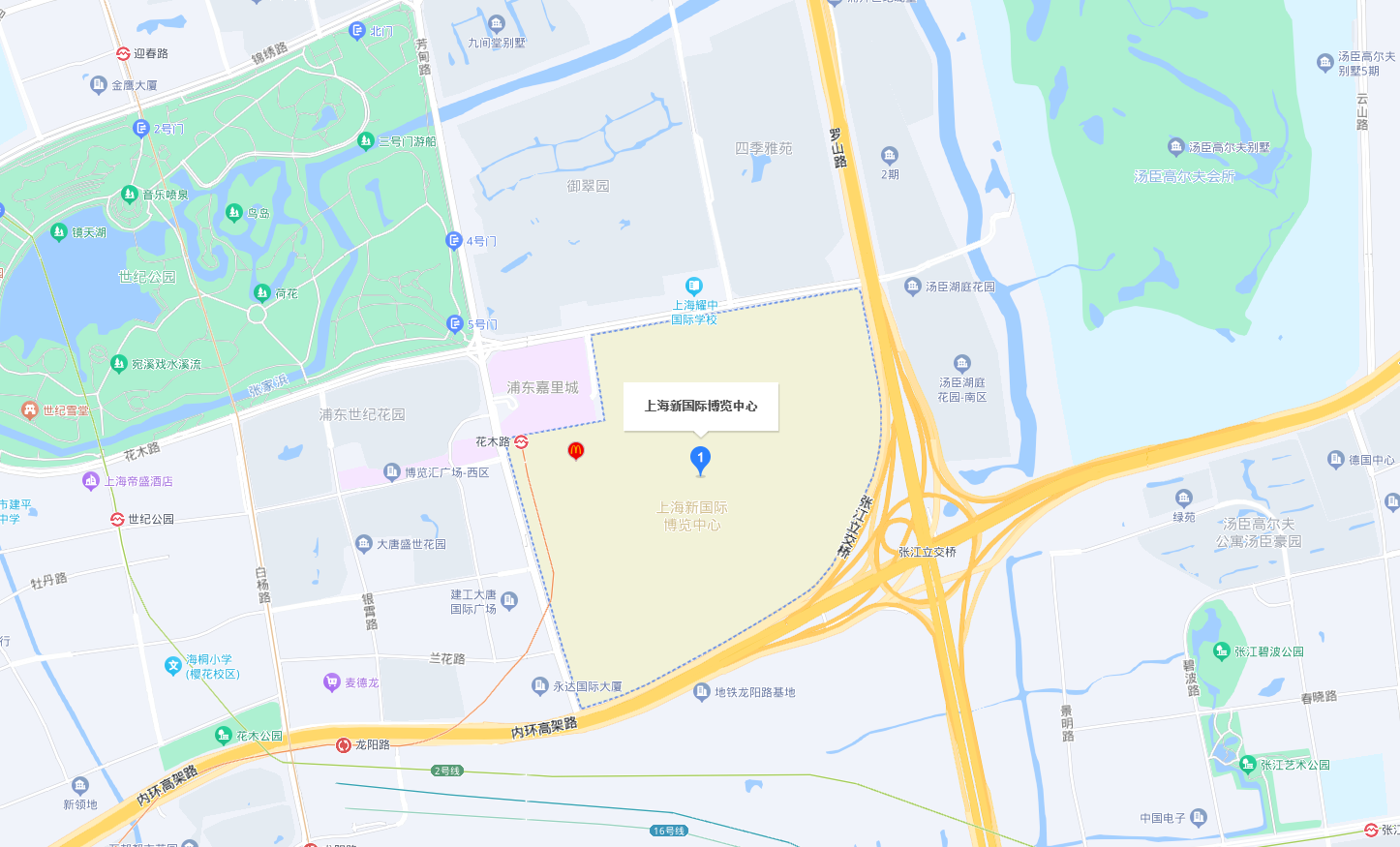 第十六屆世界制藥機械、包裝設備與材料中國展位置